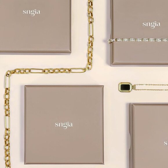 Colorful Gemstone Drop Earrings Hypoallergenic Gold Plated Jewelry Gift - Picture 4 of 4